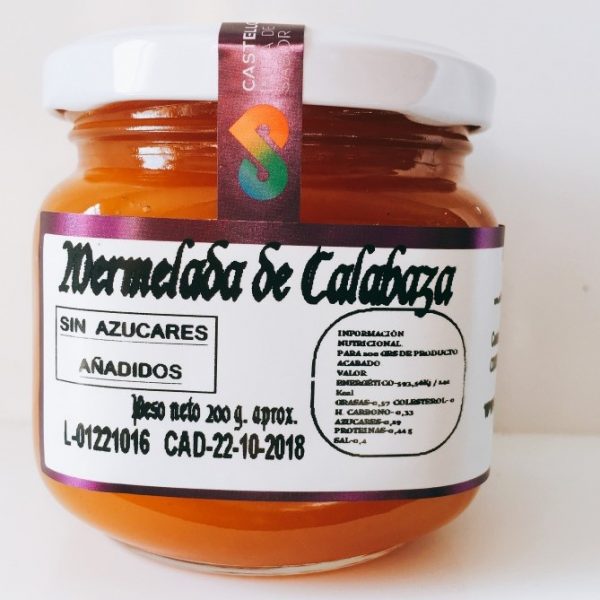 Mermelada de calabaza sin azúcar (200 g)