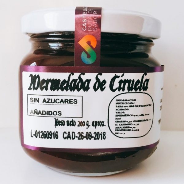 Mermelada de ciruela sin azúcar (200 g)