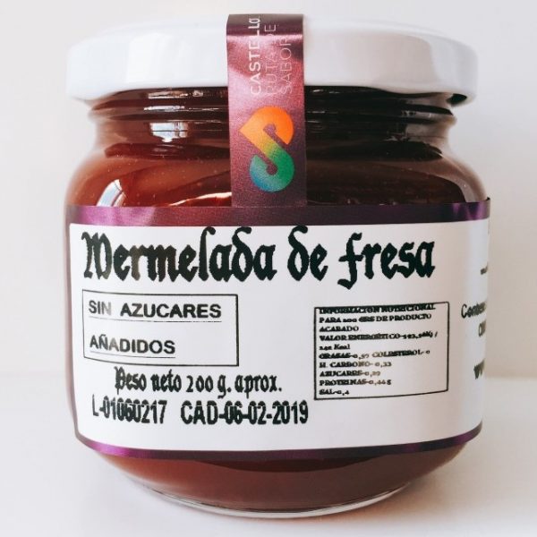 Mermelada de fresa sin azúcar (200 g)
