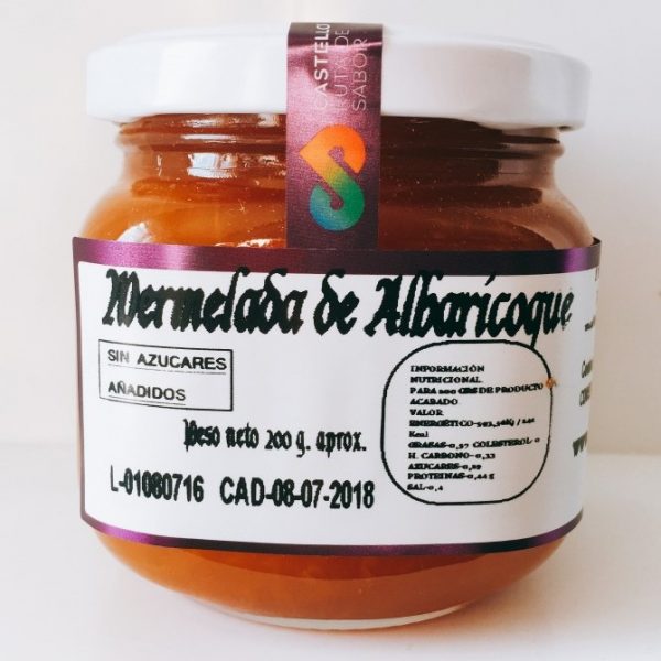 Mermelada de albaricoque sin azúcar (200 g)